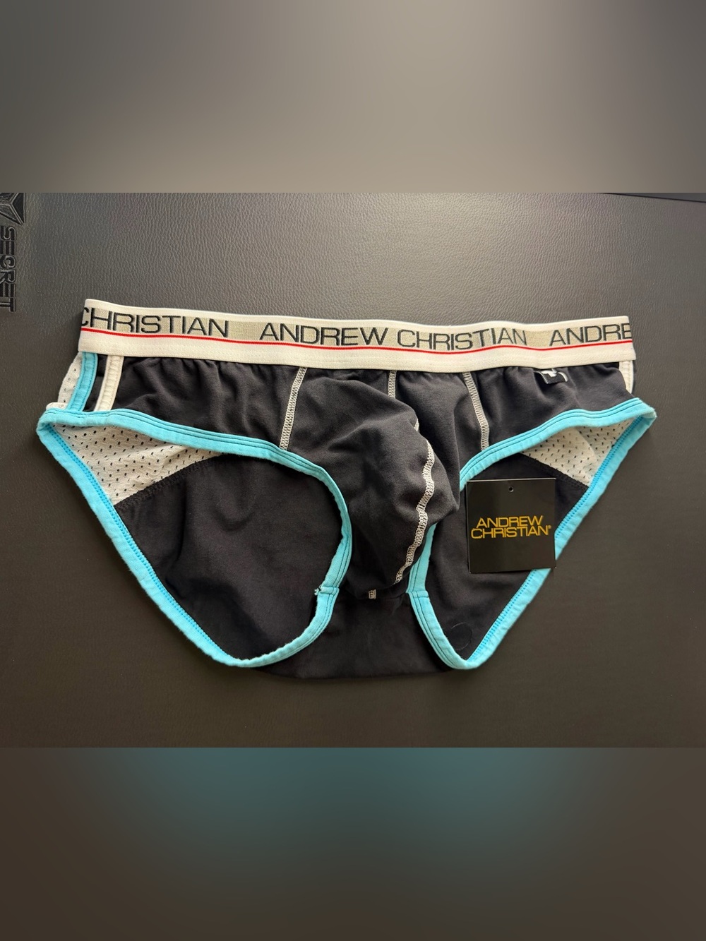 Andrew Christian Brief with Mesh Panels and Show-it Pouch X-Large